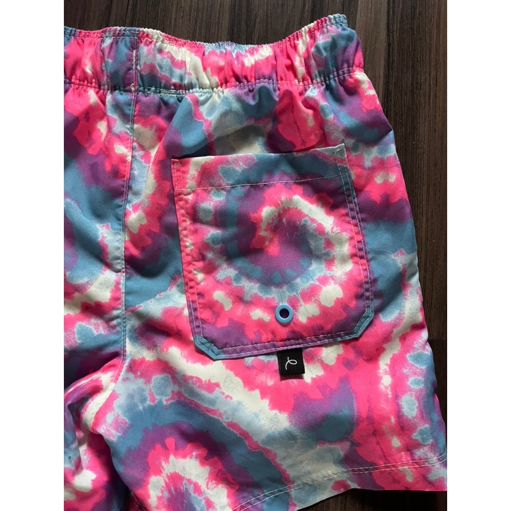 Art Class Swim Trunks Tie Dye Pink Tropical Print Swim size small 6-7 lot of 2 - Picture 6 of 12
